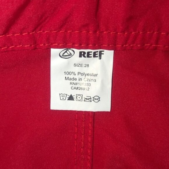Reef You Again Boardshorts Swim Men's Size 28 Red New - Picture 4 of 5